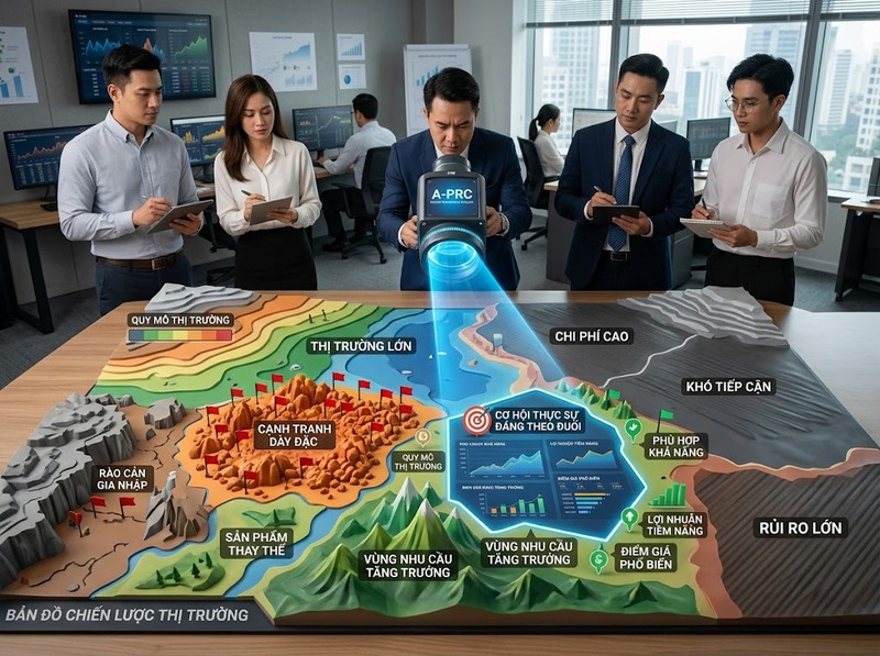 Phân tích trước khi xây dựng chiến lược marketing về thị trường, khách hàng và nội lực